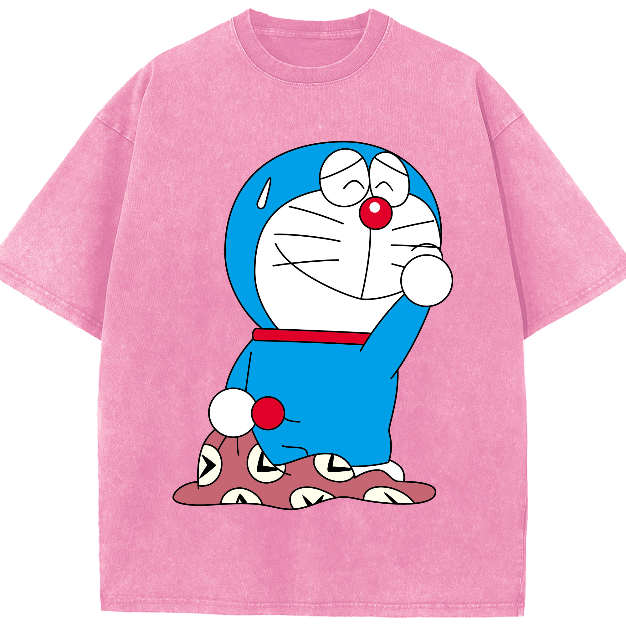 （画像用） ドラえもん Doraemon 綿100% ヴィンテージ風 半袖Tシャツ（フロントプリント）